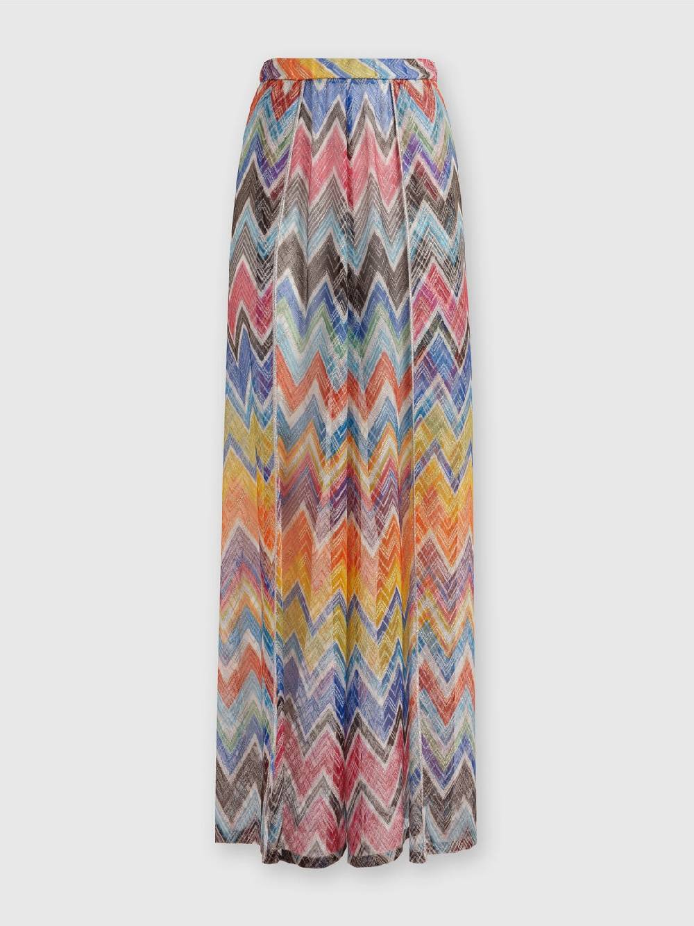 M Missoni Pantapalazzo con stampa zig zag e lurex Sconto