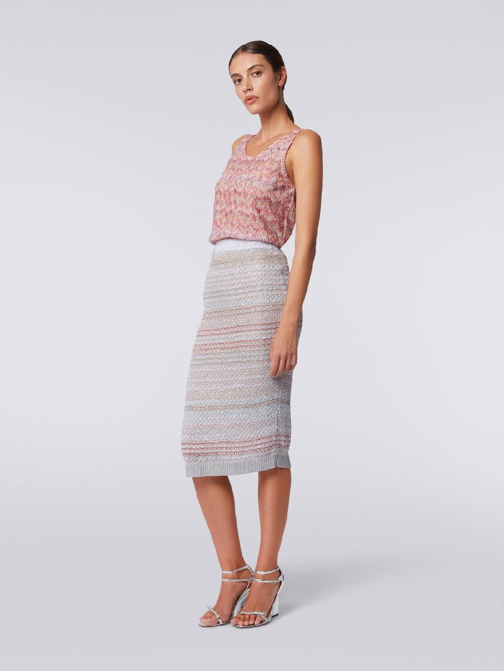 M Missoni Gonna midi in misto viscosa con paillettes Outlet