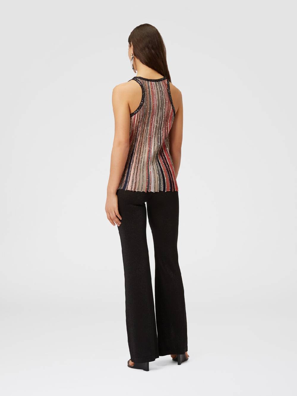 M Missoni Canottiera in maglia a righe verticali con paillettes Vendite Flash