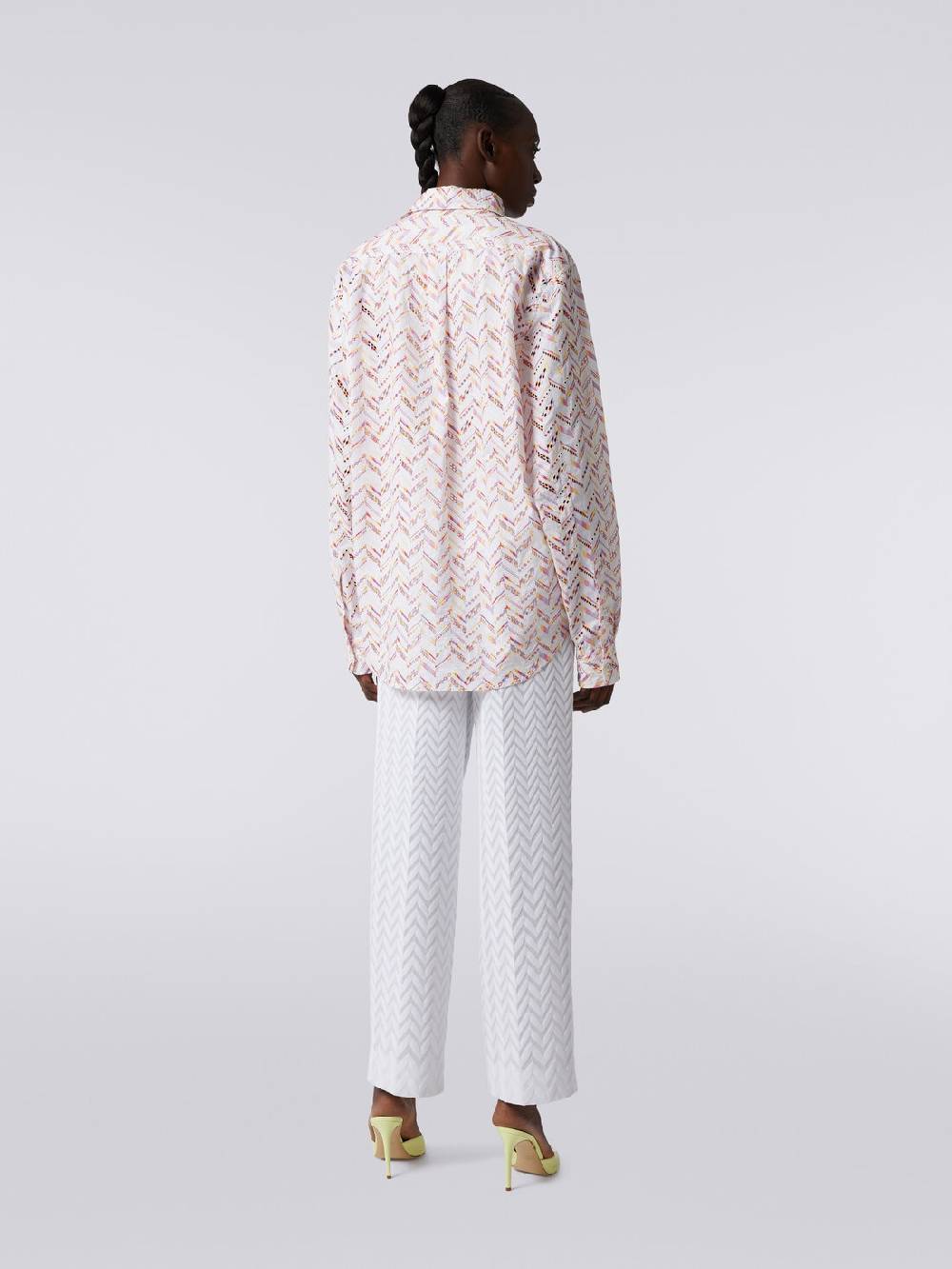 M Missoni Camicia in popeline di cotone con pizzo sangallo Negozio