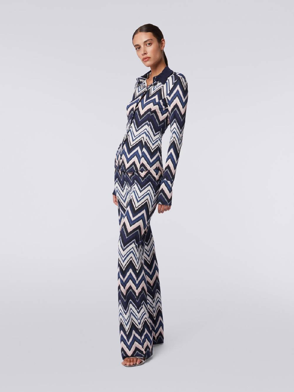 M Missoni Camicia in viscosa con stampa zig zag Moda