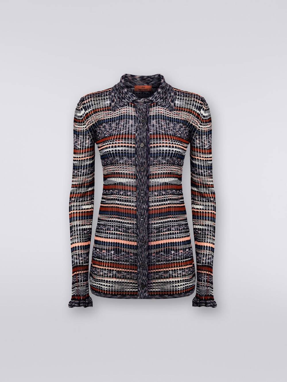 M Missoni Camicia in maglia di viscosa a costine fiammata 2025