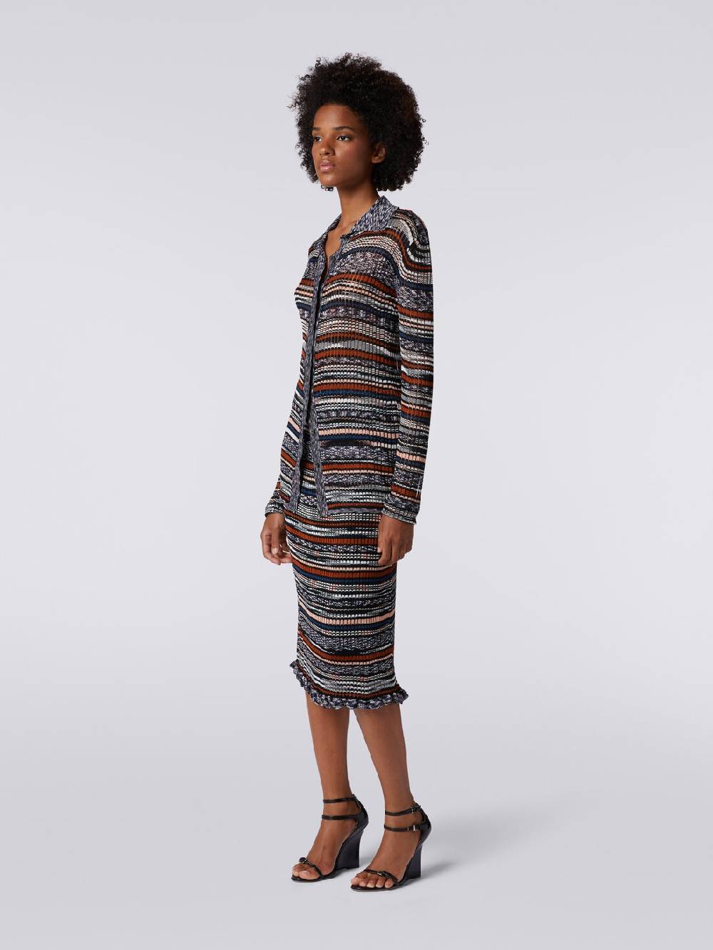 M Missoni Camicia in maglia di viscosa a costine fiammata 2025