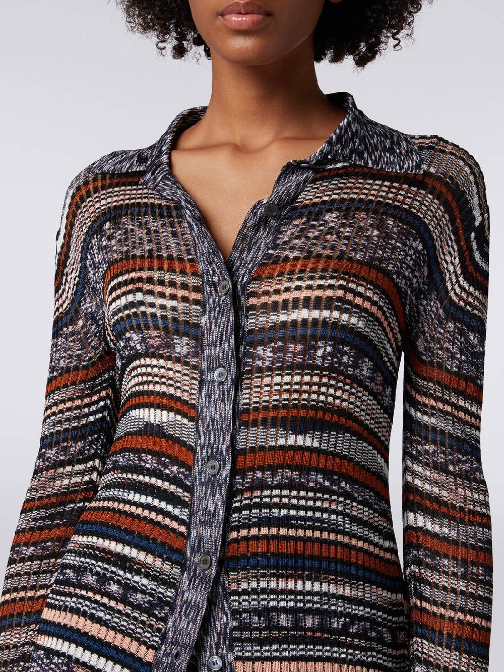 M Missoni Camicia in maglia di viscosa a costine fiammata 2025