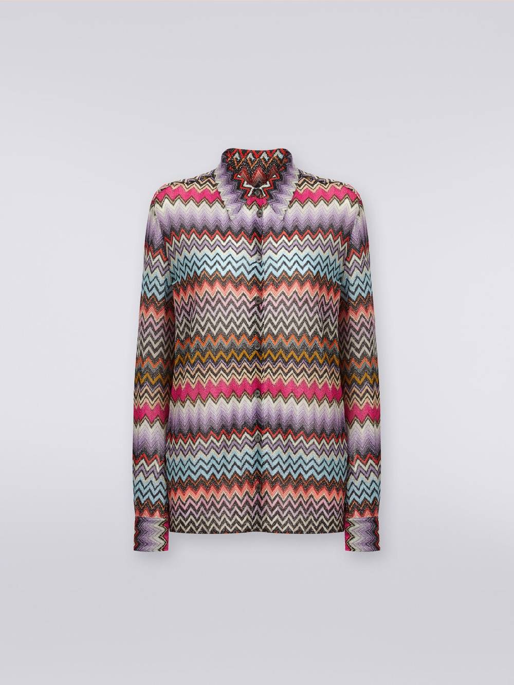 M Missoni Camicia in maglia di viscosa chevron con lurex Italy