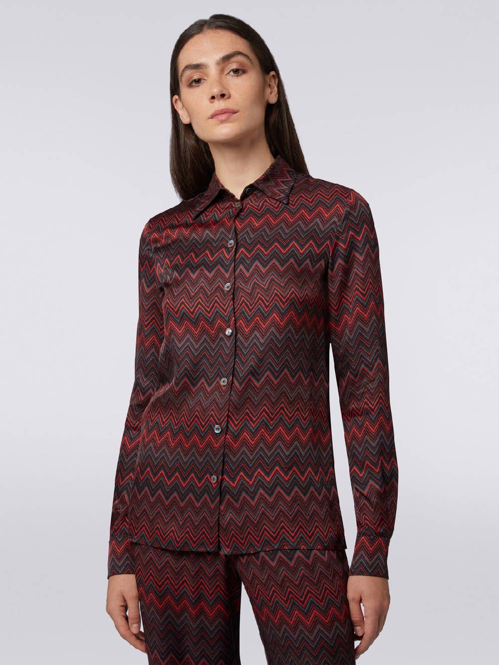 M Missoni Camicia in viscosa jacquard a zig zag Italia