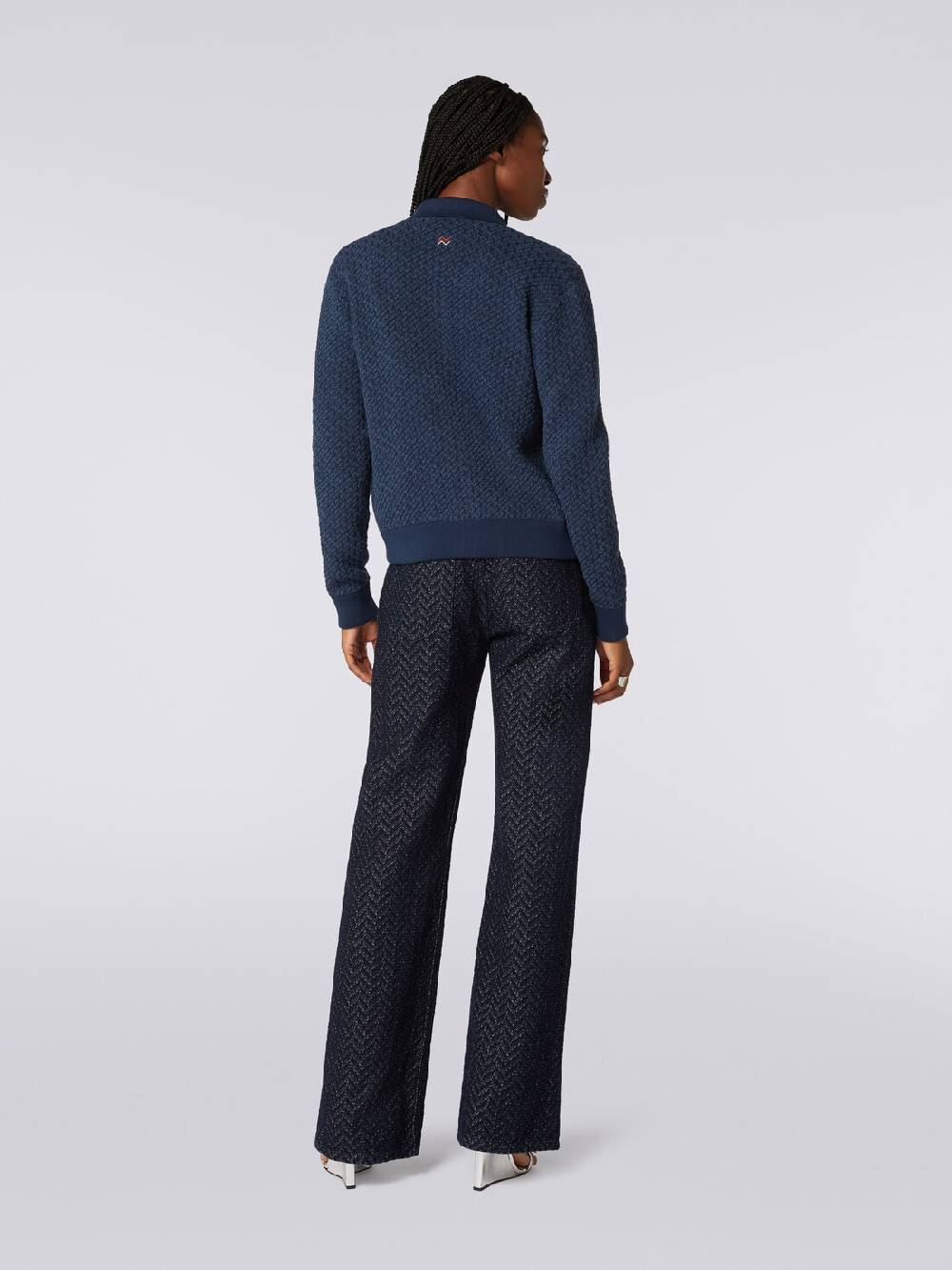 M Missoni Bomber in cotone e nylon con zip Spedizione Gratuita