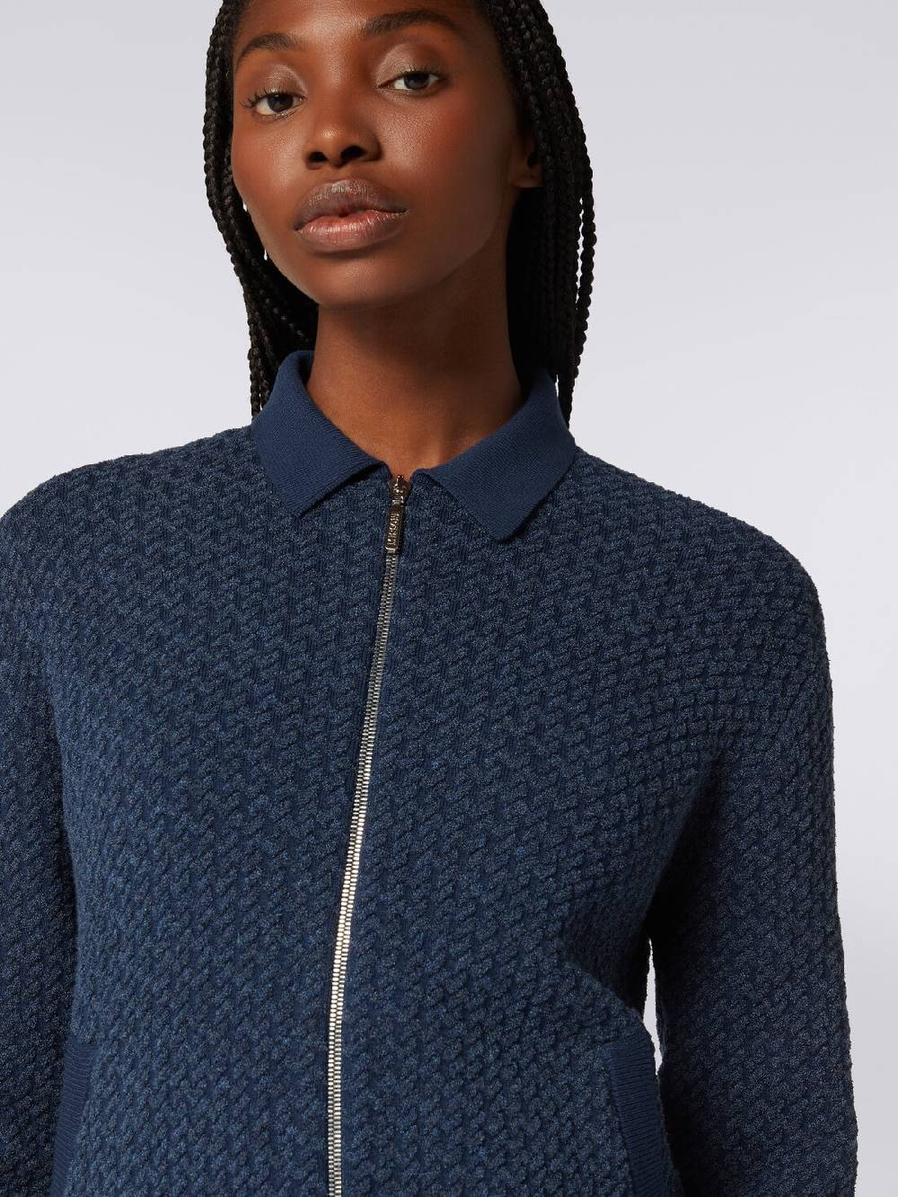 M Missoni Bomber in cotone e nylon con zip Spedizione Gratuita
