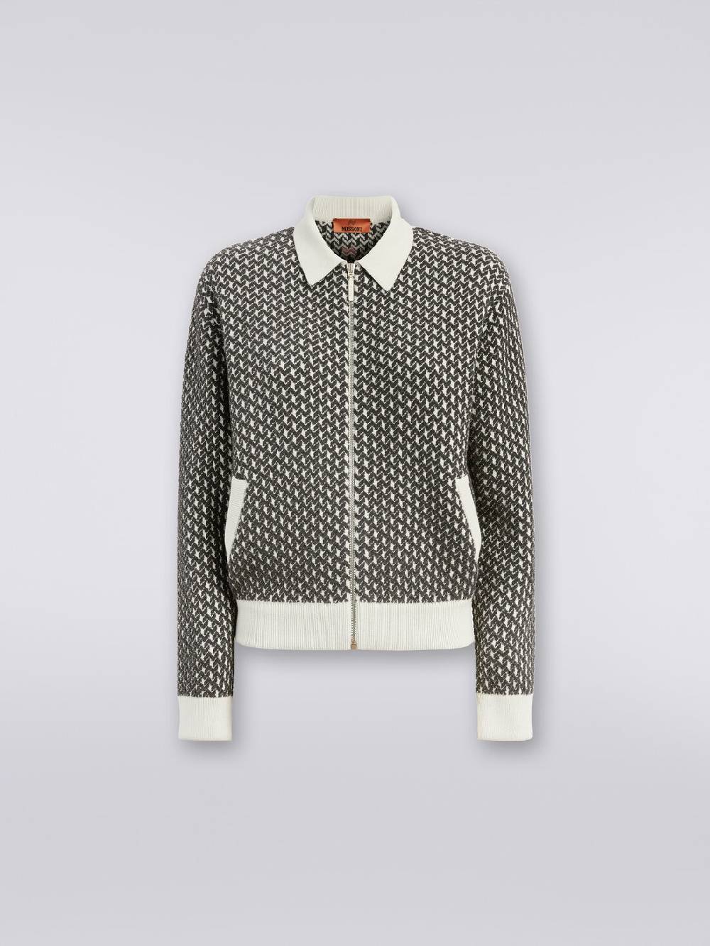 M Missoni Bomber in cotone e nylon con zip Pezzi Unici