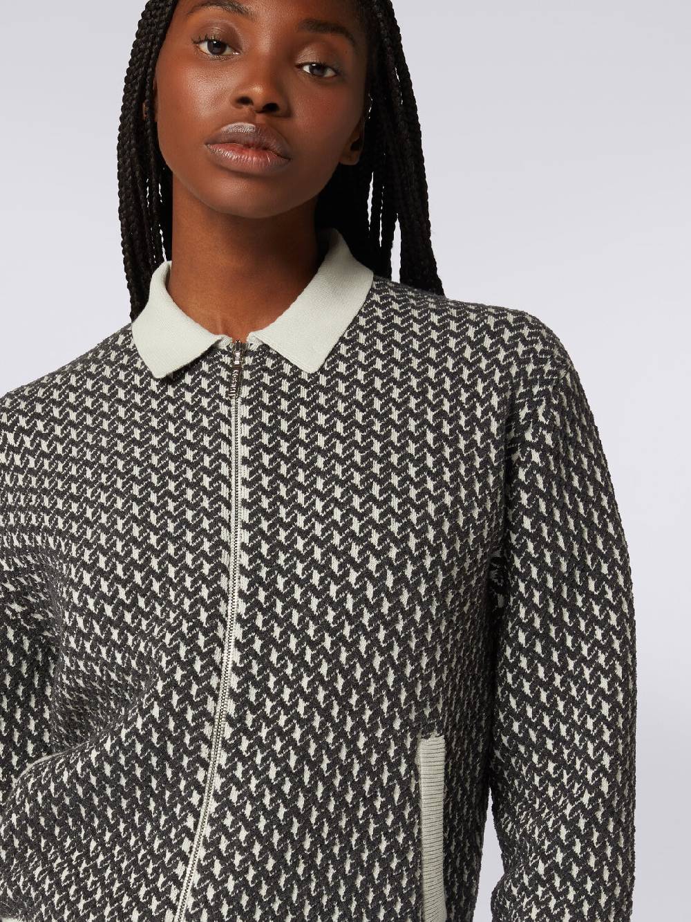 M Missoni Bomber in cotone e nylon con zip Pezzi Unici