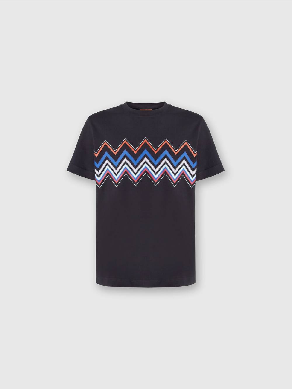 M Missoni T-shirt a maniche corte in cotone con stampa zig zag Fino Al -60%