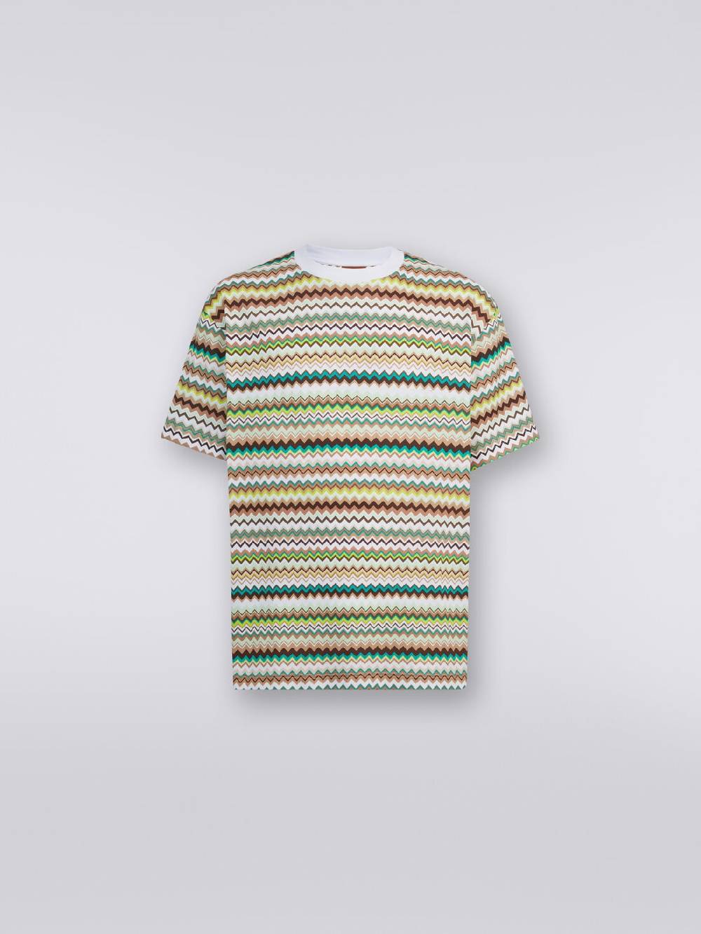 M Missoni T-shirt oversize in cotone con stampa zig zag Shopping Online