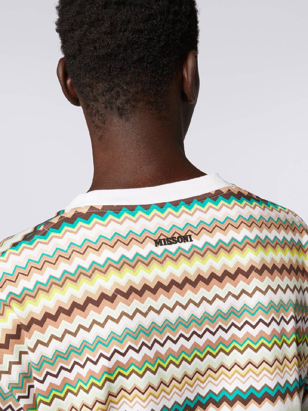 M Missoni T-shirt oversize in cotone con stampa zig zag Shopping Online