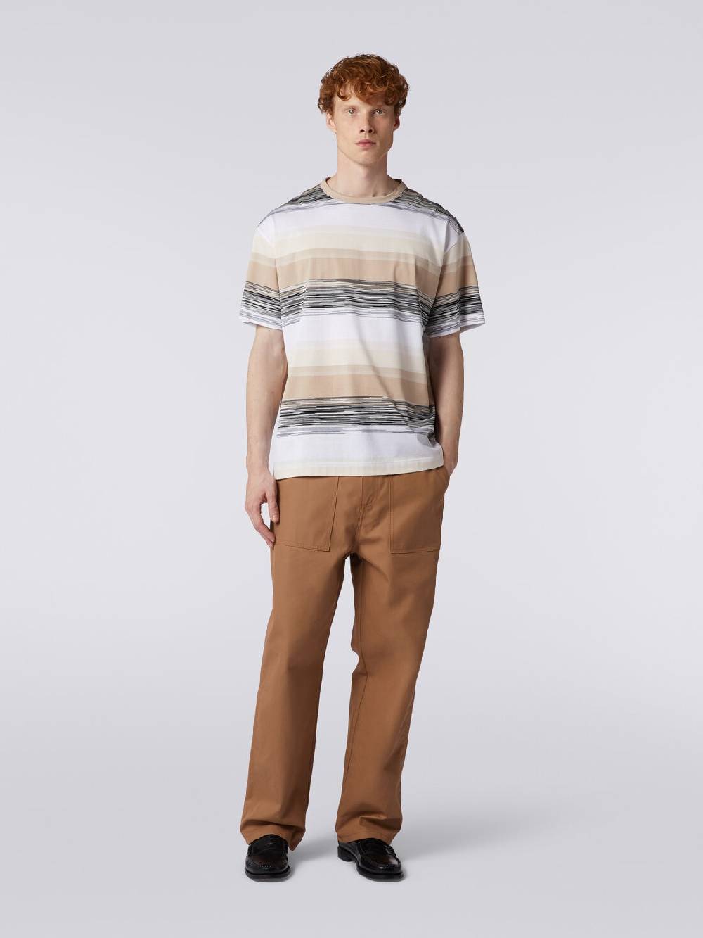 M Missoni T-shirt a maniche corte in cotone con inserti fiammati Prezzo Ridotto