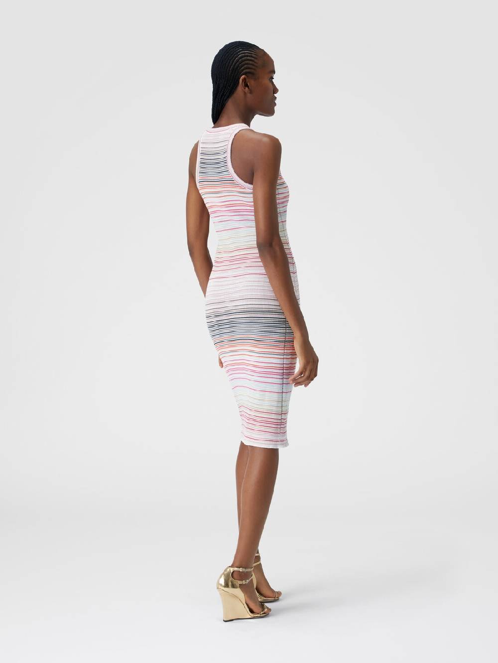 M Missoni Abito lungo a righe in cotone e viscosa Online