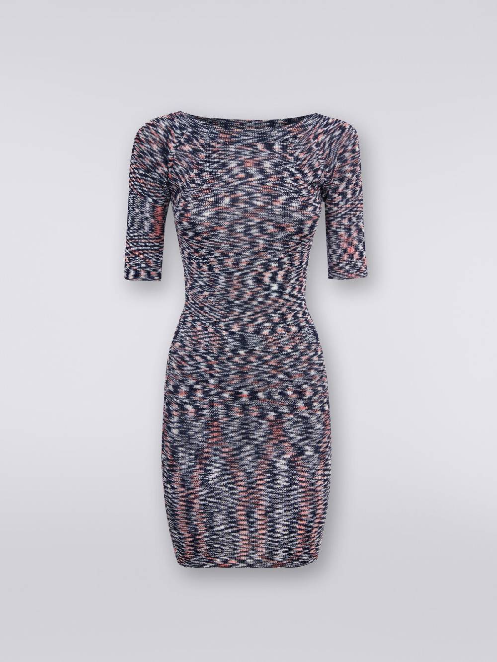 M Missoni Mini-abito a maniche corte in misto viscosa fiammata Saldi