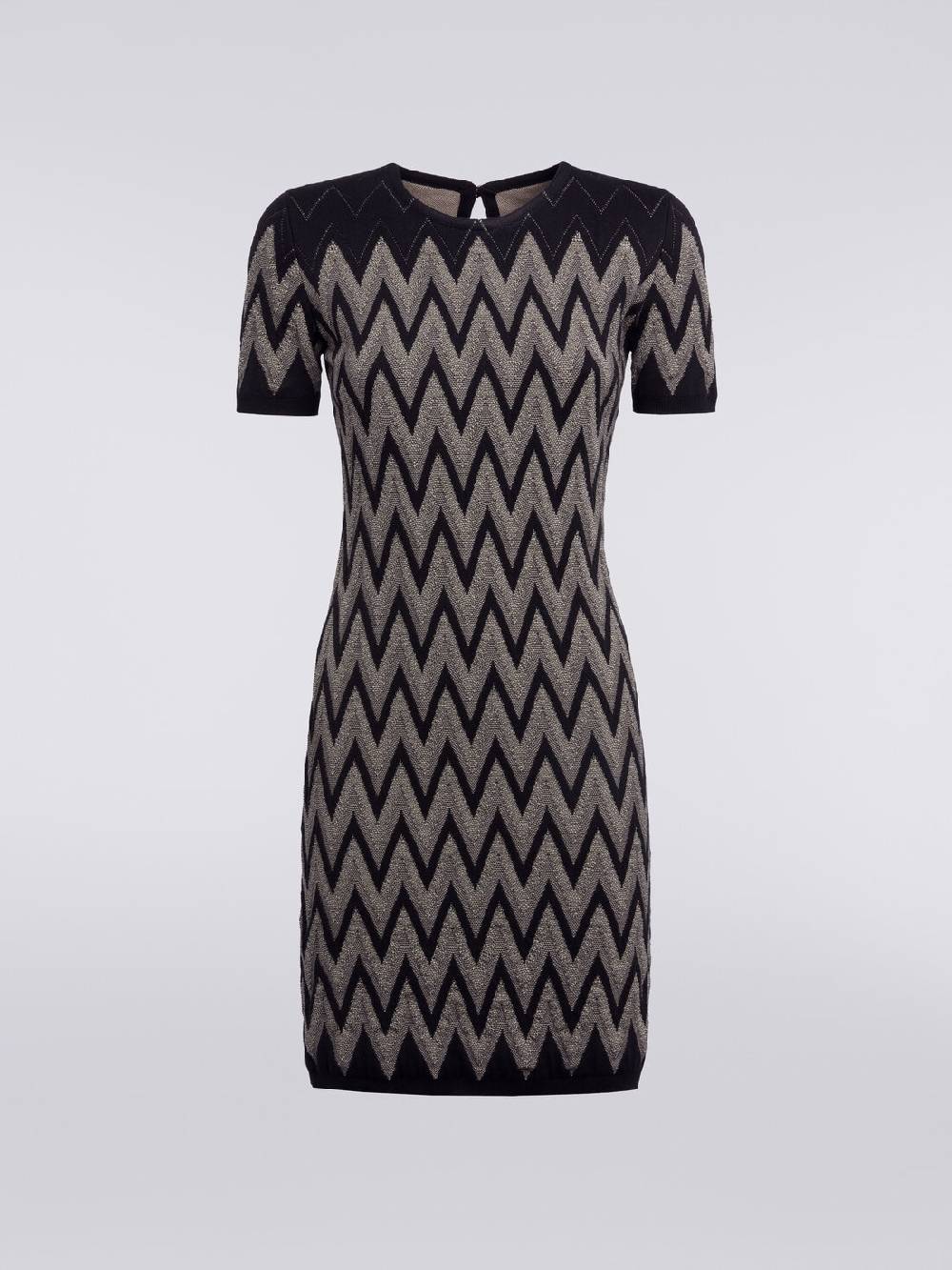 M Missoni Abito girocollo in cotone chevron con lurex I Più Venduti