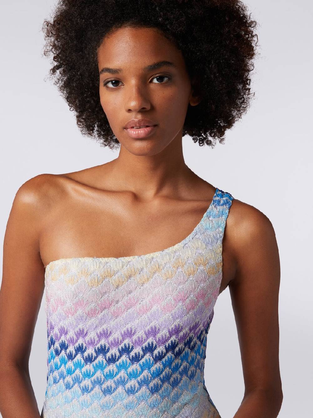 M Missoni Costume intero monospalla effetto pizzo con lurex In Saldo