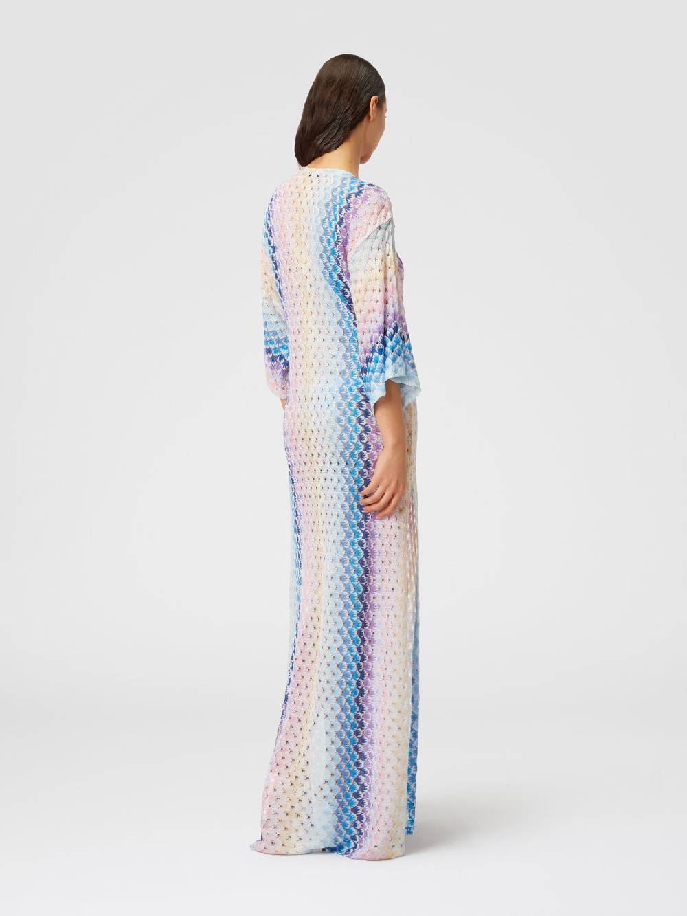 M Missoni Caftano copricostume lungo effetto pizzo dégradé con lurex Smaltimento dello stoccaggio