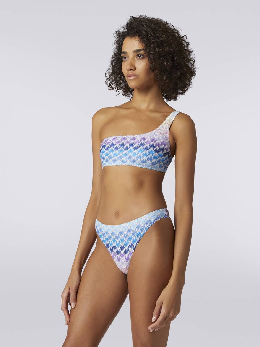 M Missoni Bikini monospalla effetto pizzo dégradé con lurex 2025