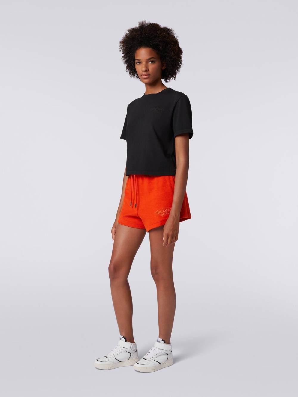 M Missoni T-shirt girocollo crop in cotone con logo Soddisfazione Garantita