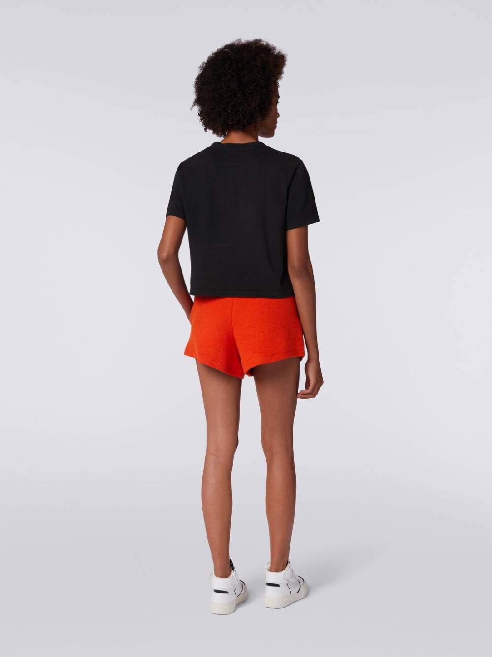 M Missoni T-shirt girocollo crop in cotone con logo Soddisfazione Garantita