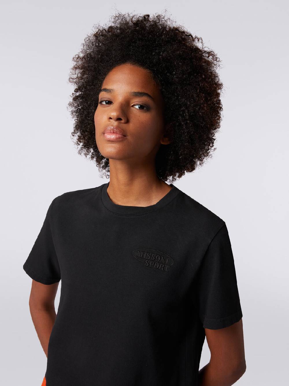 M Missoni T-shirt girocollo crop in cotone con logo Soddisfazione Garantita