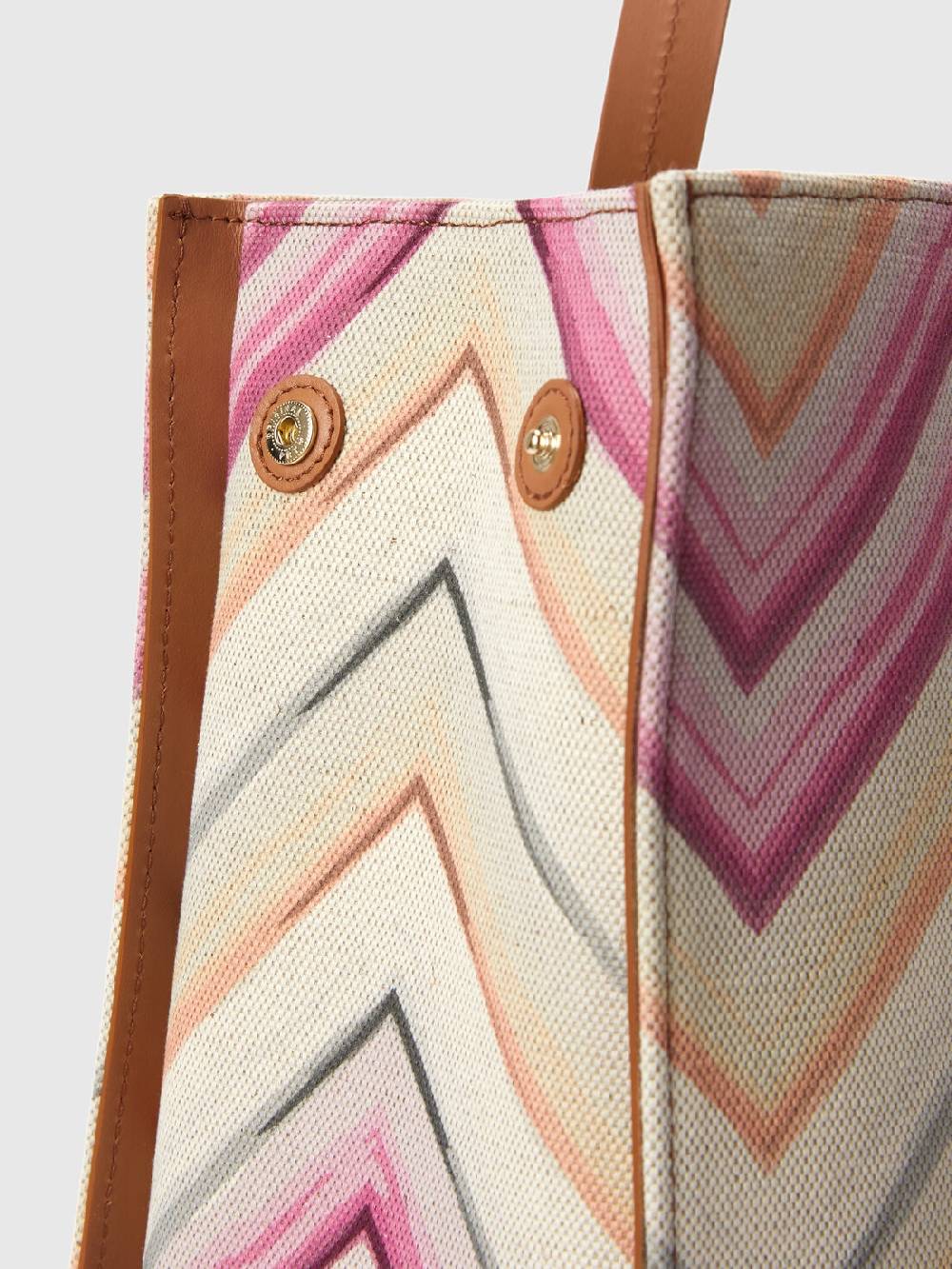M Missoni Tote bag in misto cotone con motivo chevron Promozione Limitata