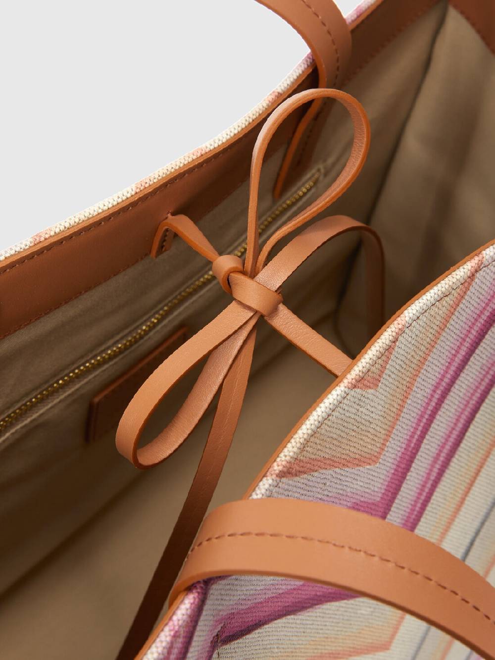 M Missoni Tote bag in misto cotone con motivo chevron Promozione Limitata