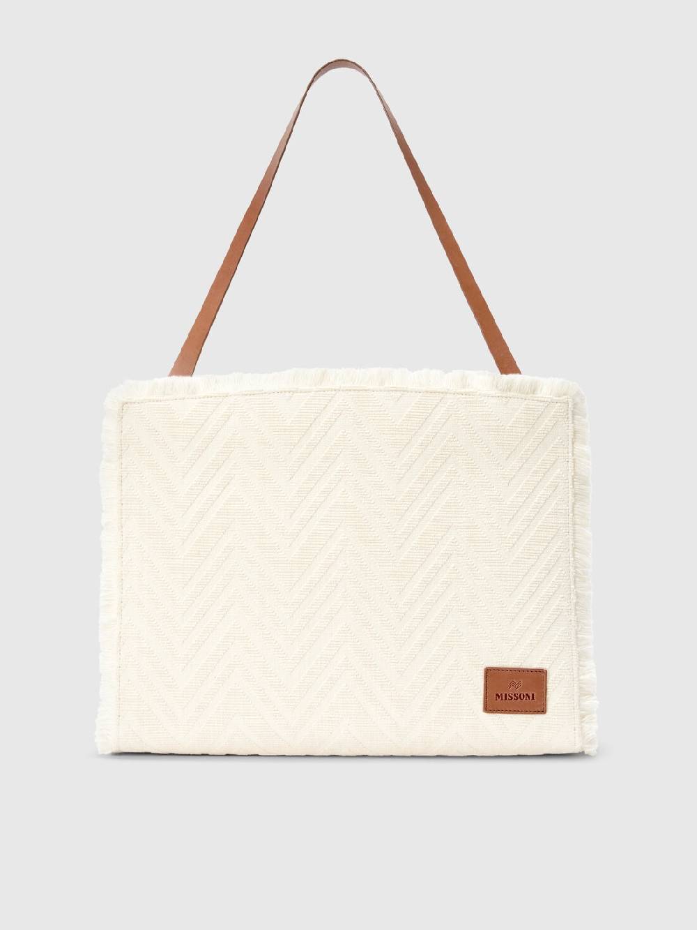 M Missoni Tote bag in misto cotone con motivo chevron Prezzo basso