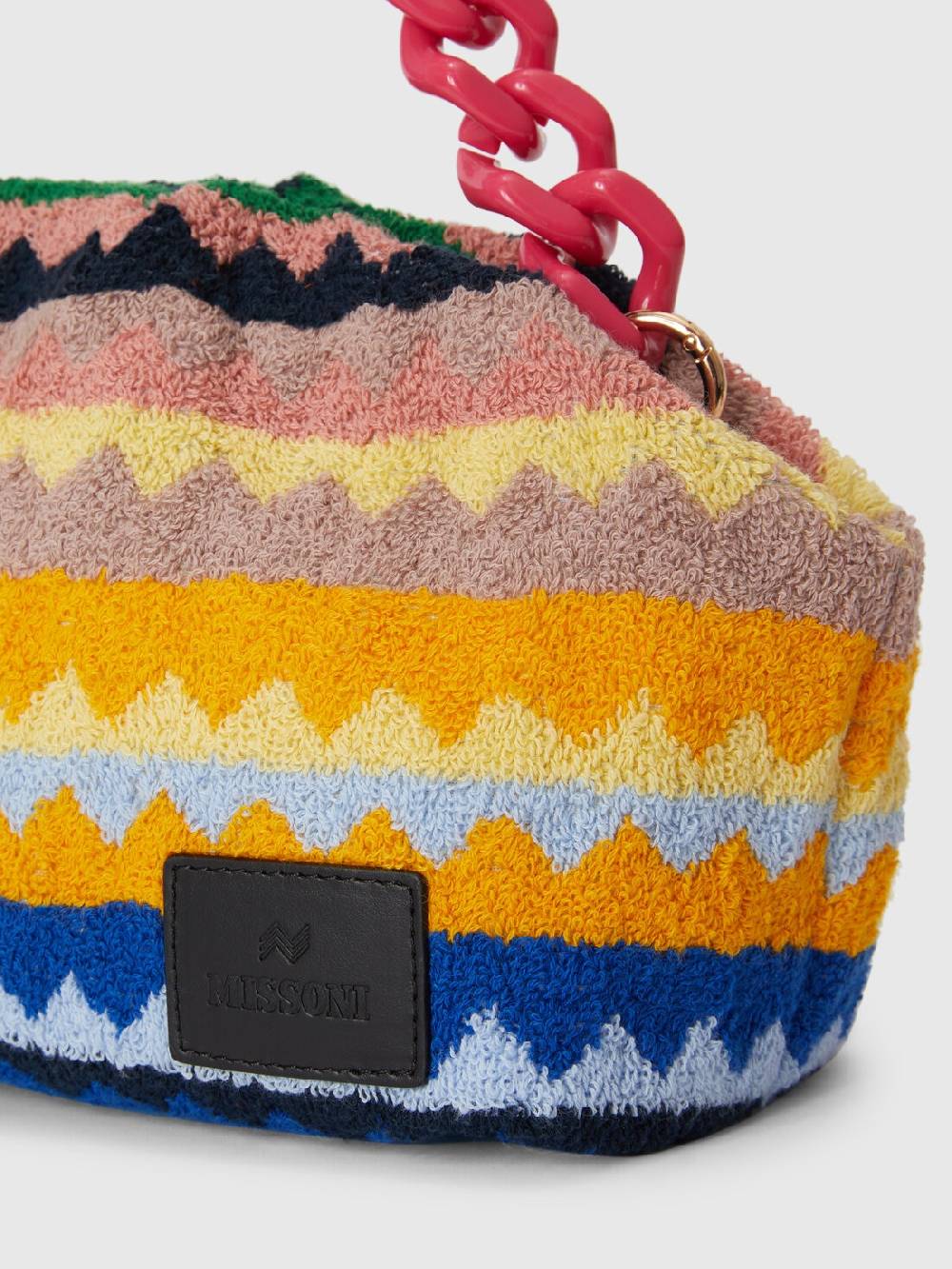 M Missoni Clutch in spugna di cotone zig zag Ritorno libero