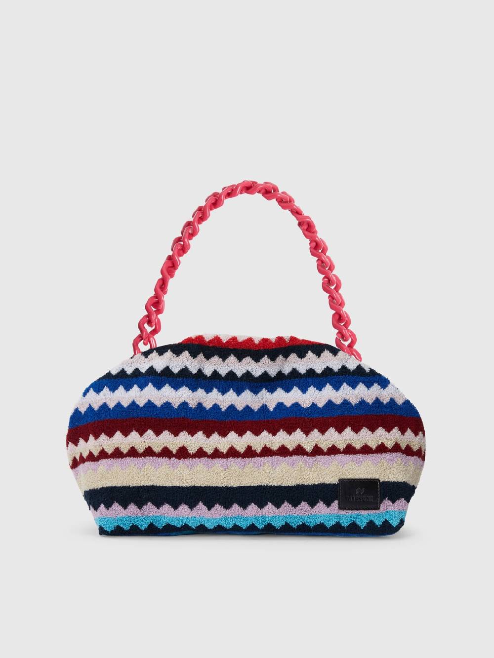 M Missoni Clutch in spugna di cotone zig zag Sottocosto