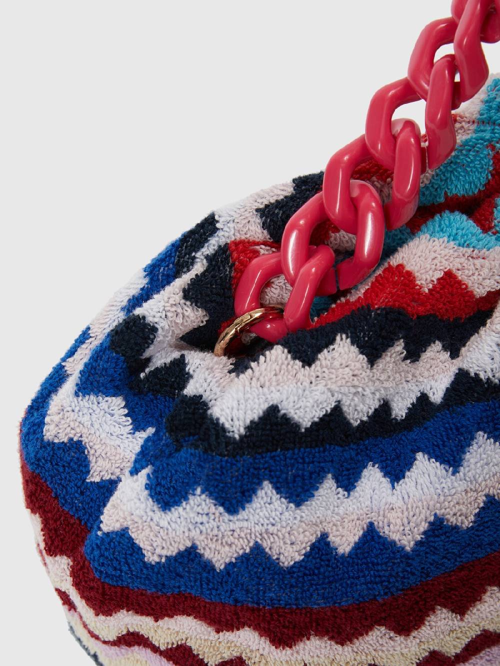 M Missoni Clutch in spugna di cotone zig zag Sottocosto