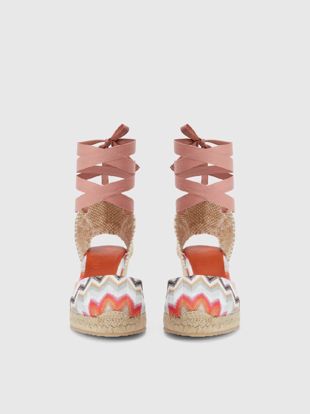 M Missoni Espadrilles con tomaia in tessuto chevron e zeppa Economico