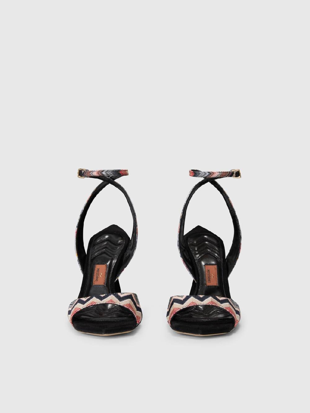 M Missoni Sandali con tacco e motivo chevron Online