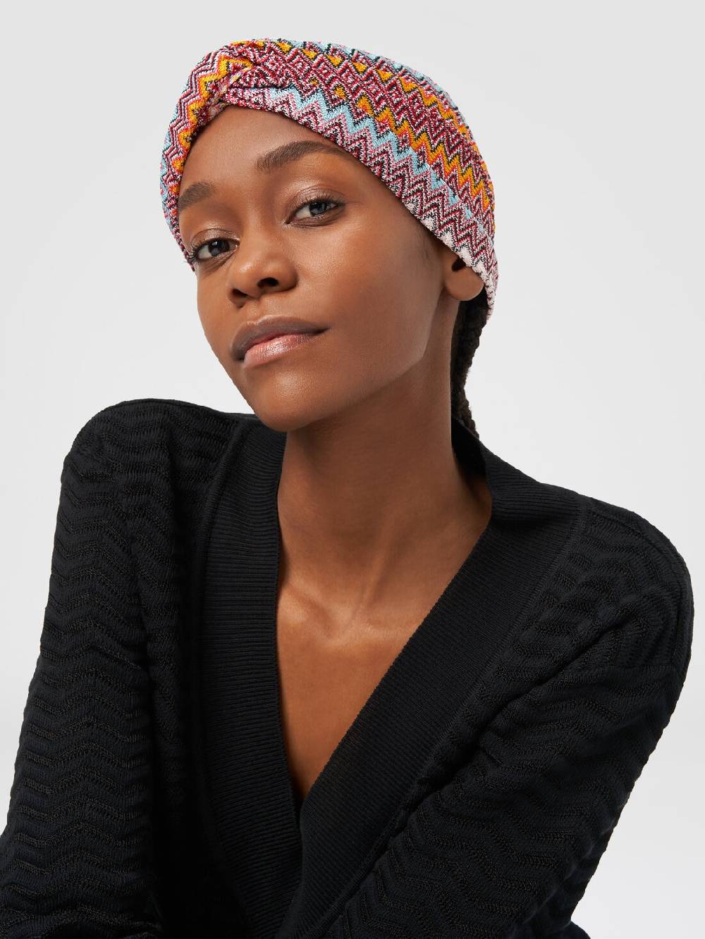 M Missoni Fascia in viscosa con motivo chevron Offerte