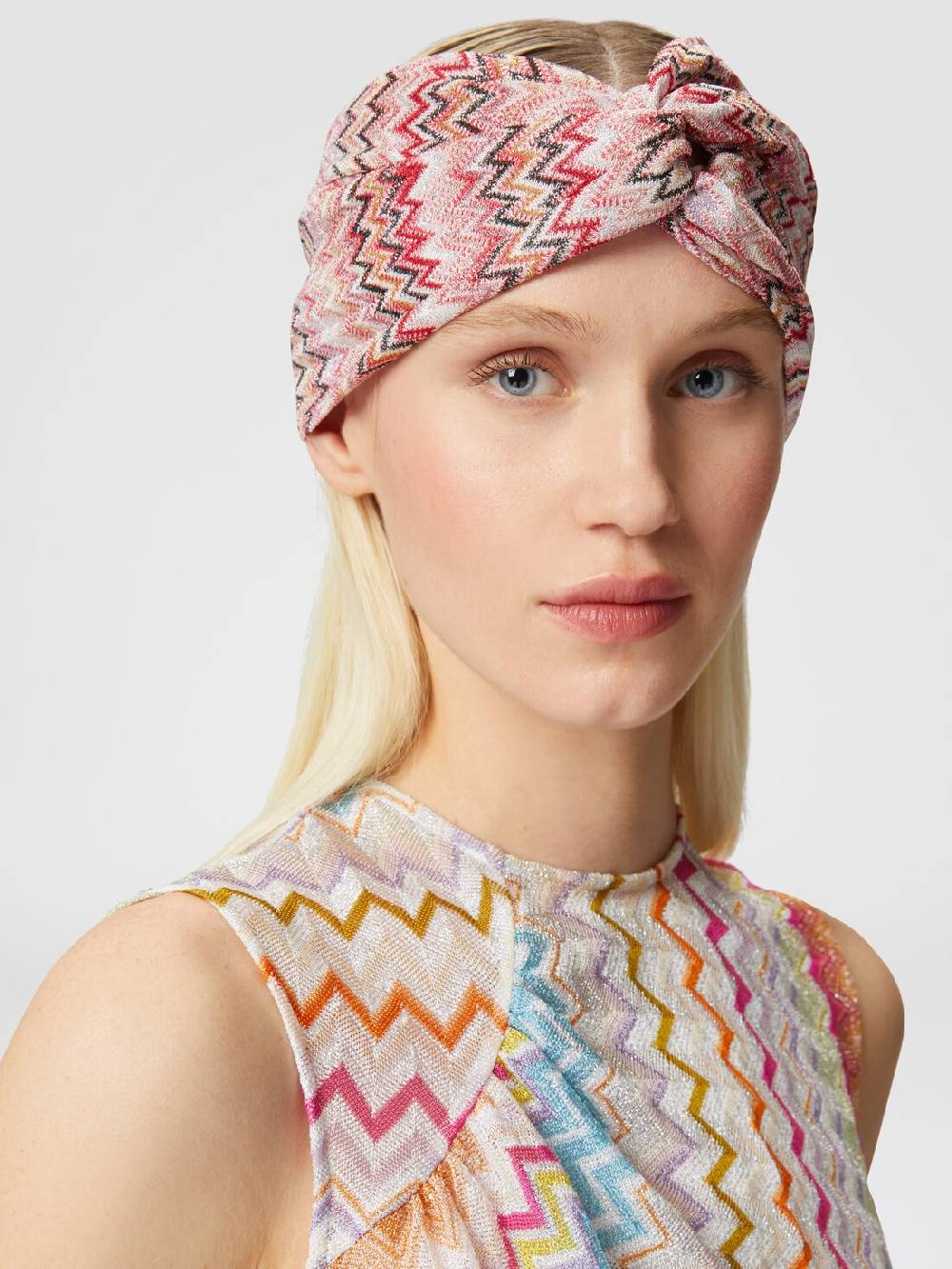 M Missoni Fascia in viscosa chevron con lurex Vendita Calda