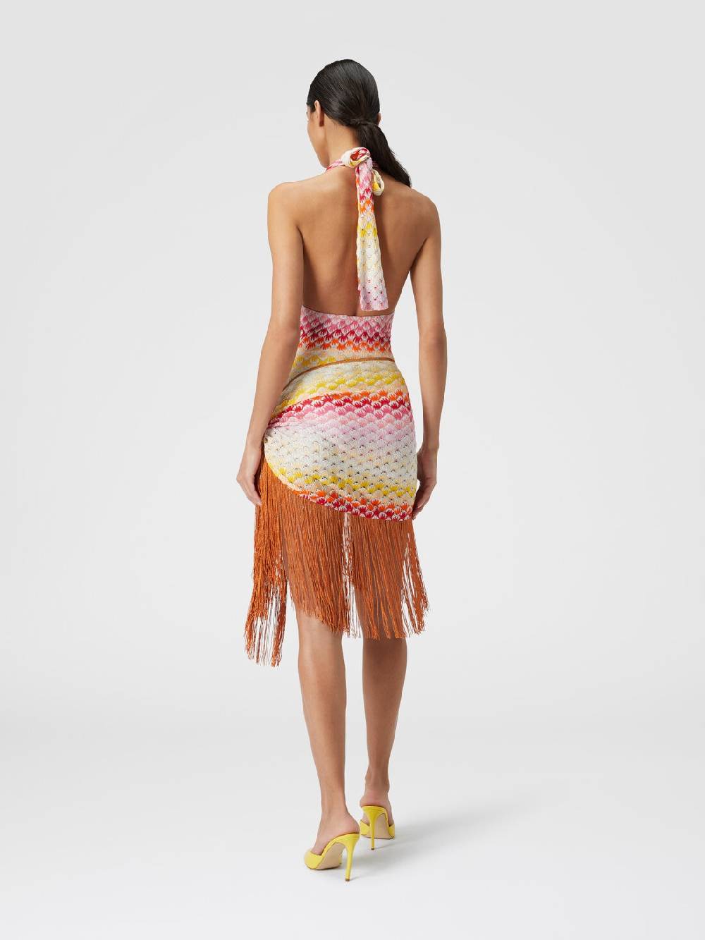 M Missoni Pareo in viscosa lamé con frange Nuova