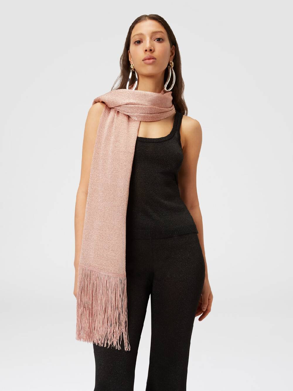 M Missoni Stola in maglia di viscosa e nylon con frange Italy