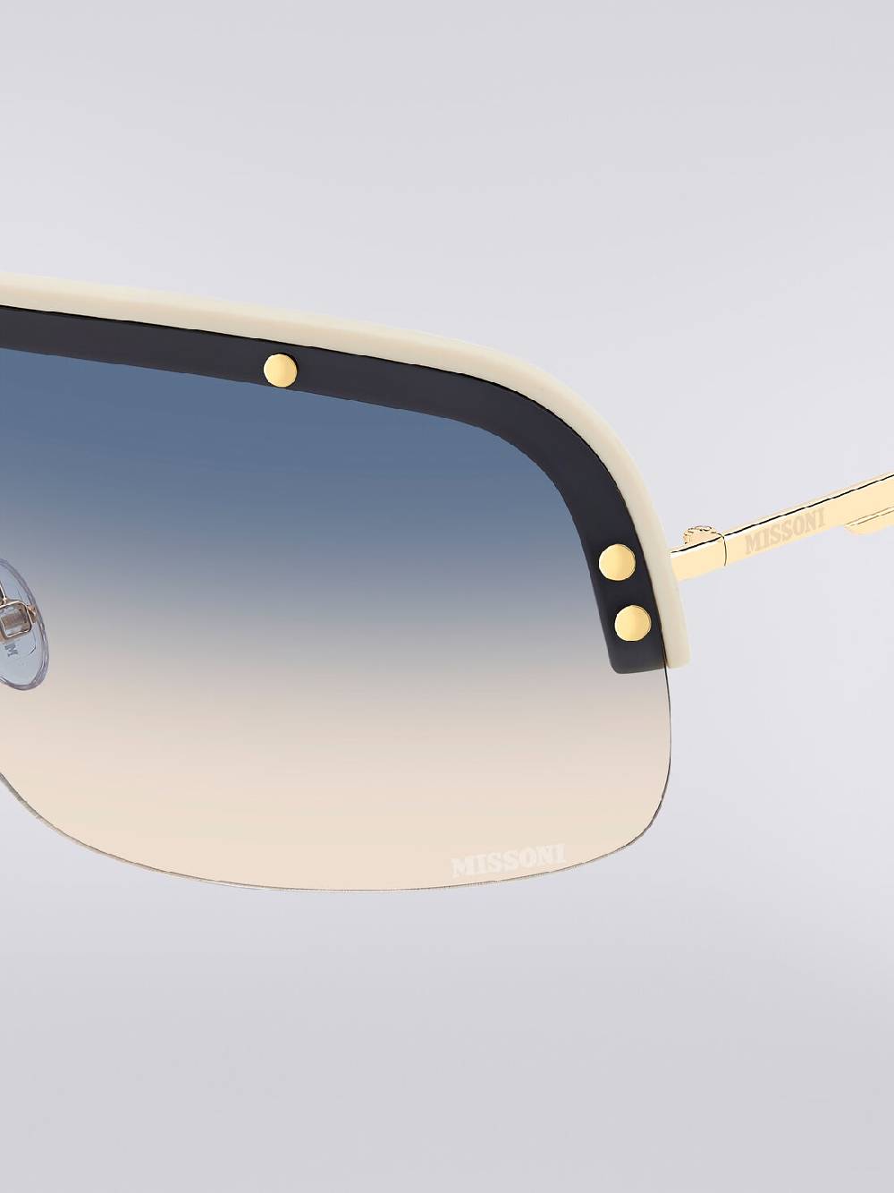 M Missoni Occhiali da sole a mascherina con aste in metallo e terminali in acetato 50% di sconto per tempo limitato