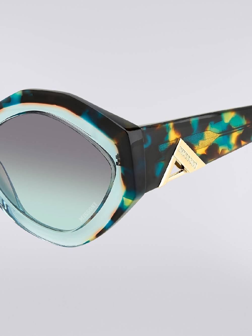 M Missoni Occhiali da sole con montatura ovale e applicazione logo in metallo Promozione