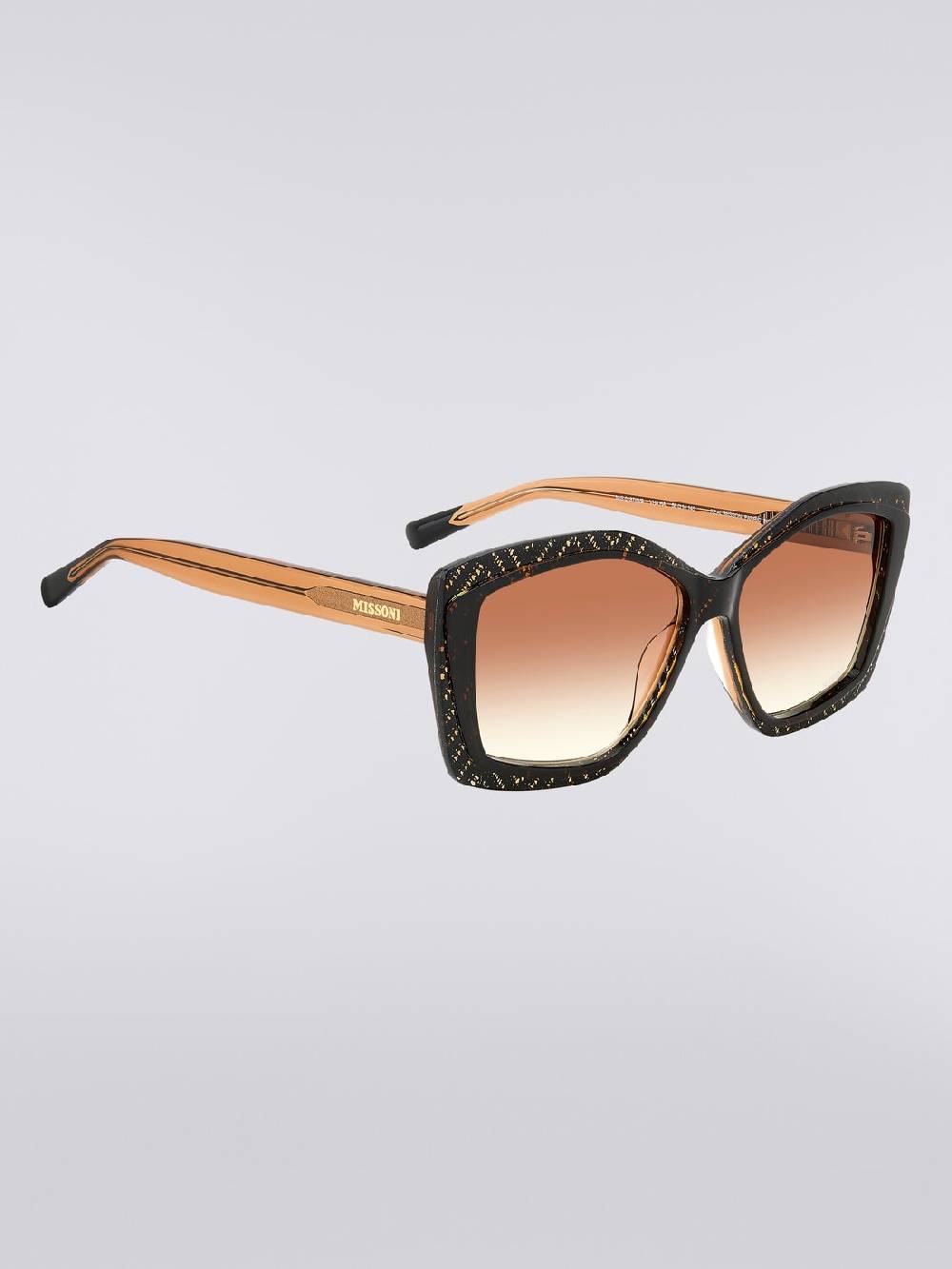 M Missoni Occhiali da sole con montatura geometrica e inserti in tessuto Pezzi Unici