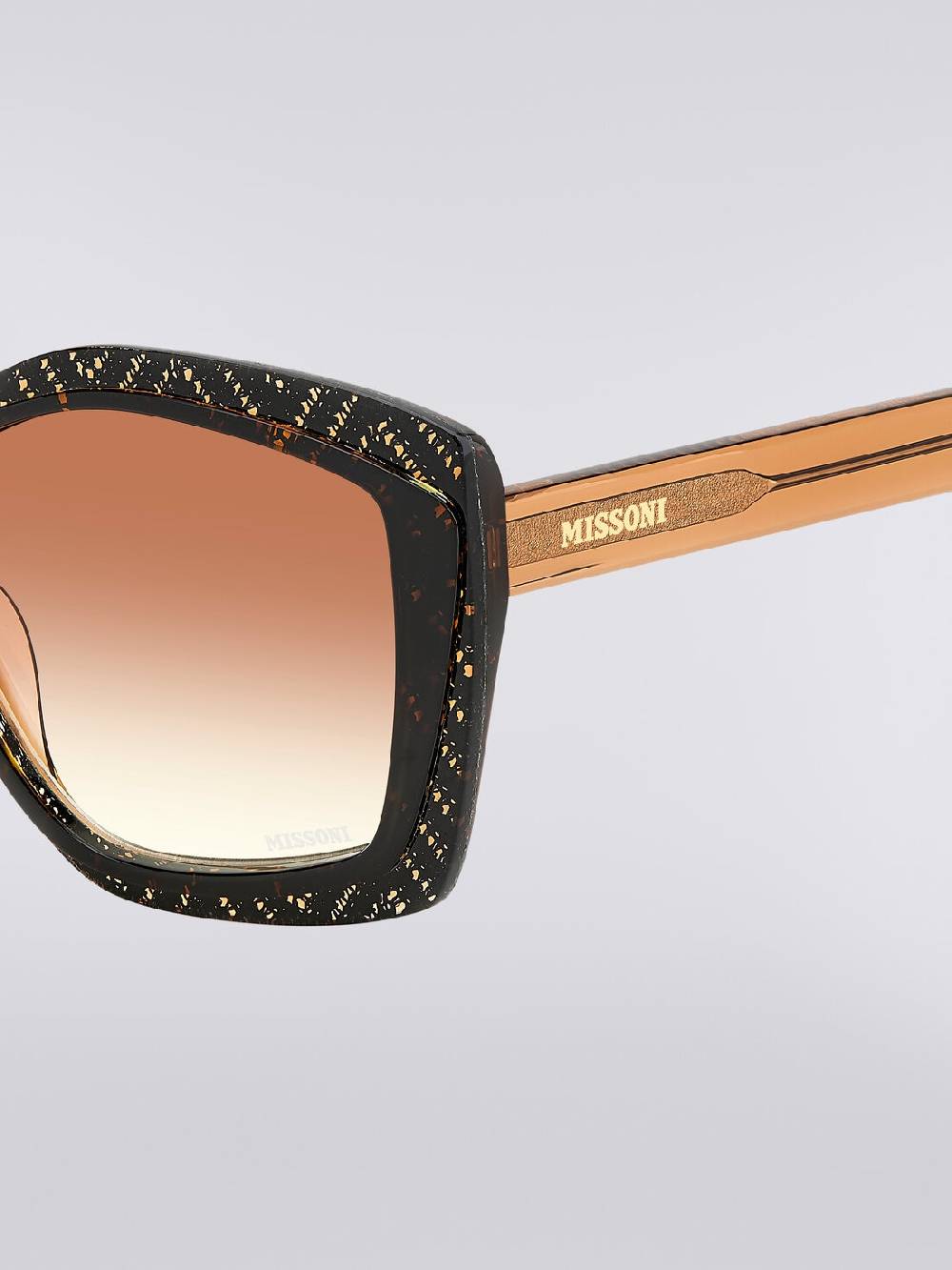 M Missoni Occhiali da sole con montatura geometrica e inserti in tessuto Pezzi Unici