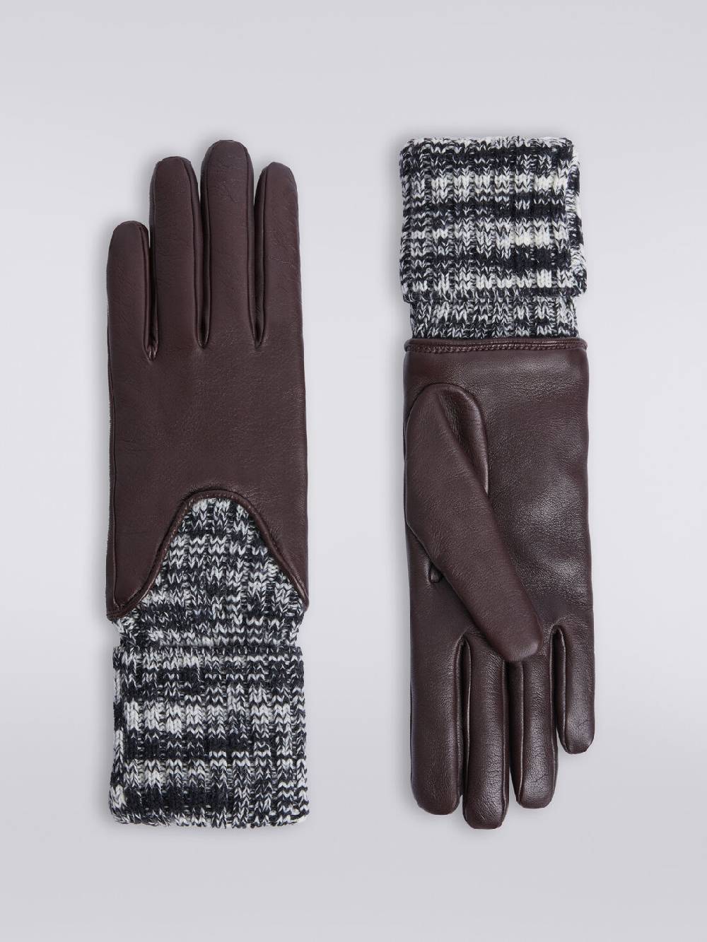 M Missoni Guanti in lana e pelle Sottocosto