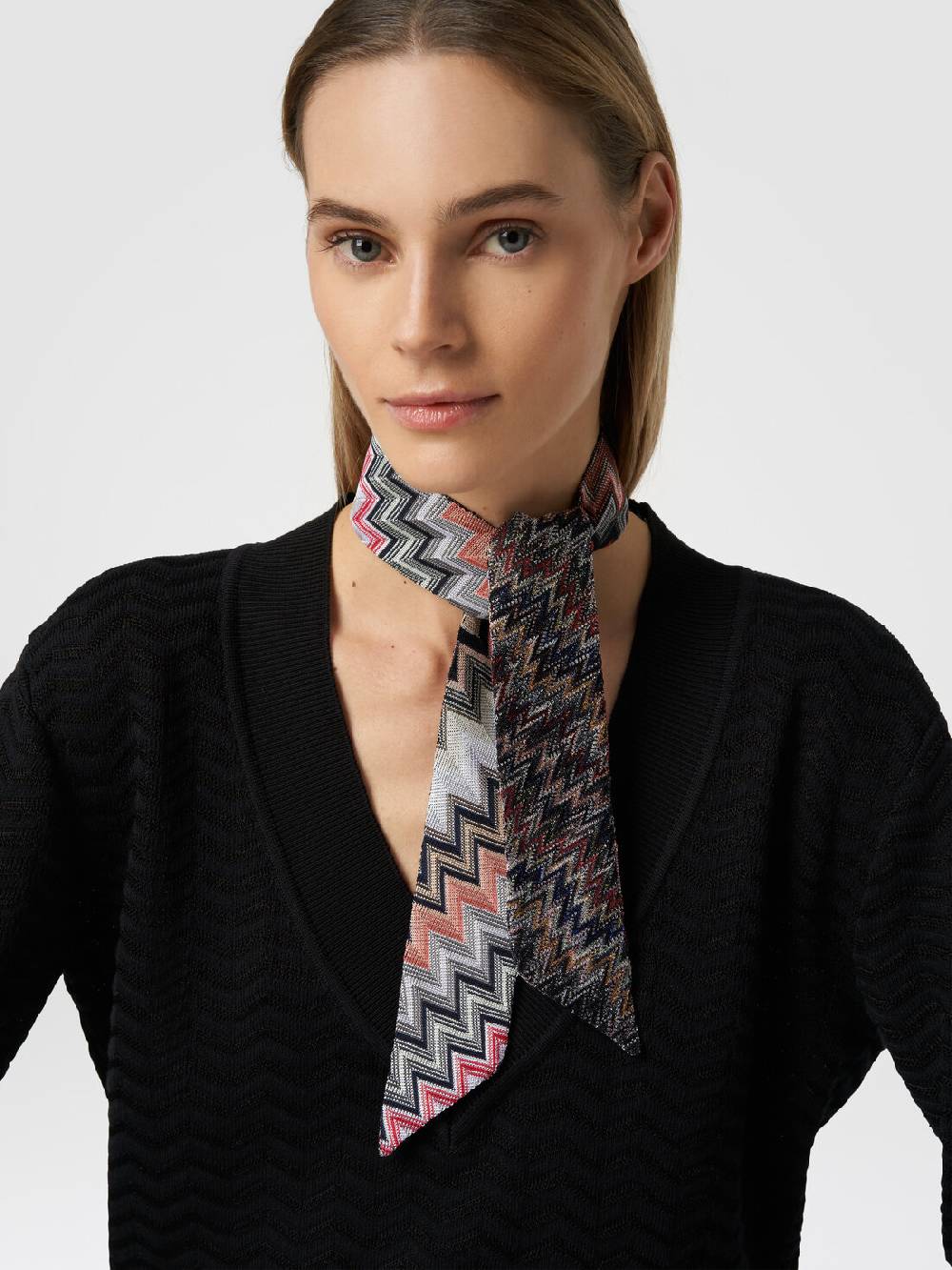 M Missoni Foulard in cotone e viscosa zig zag Presa