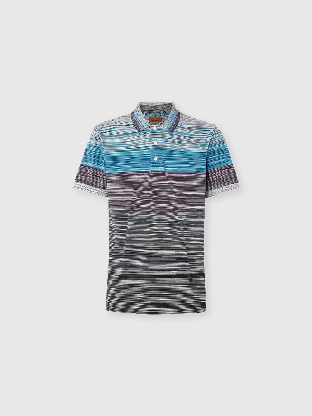 M Missoni Polo in piquet di cotone fiammato In Vendita