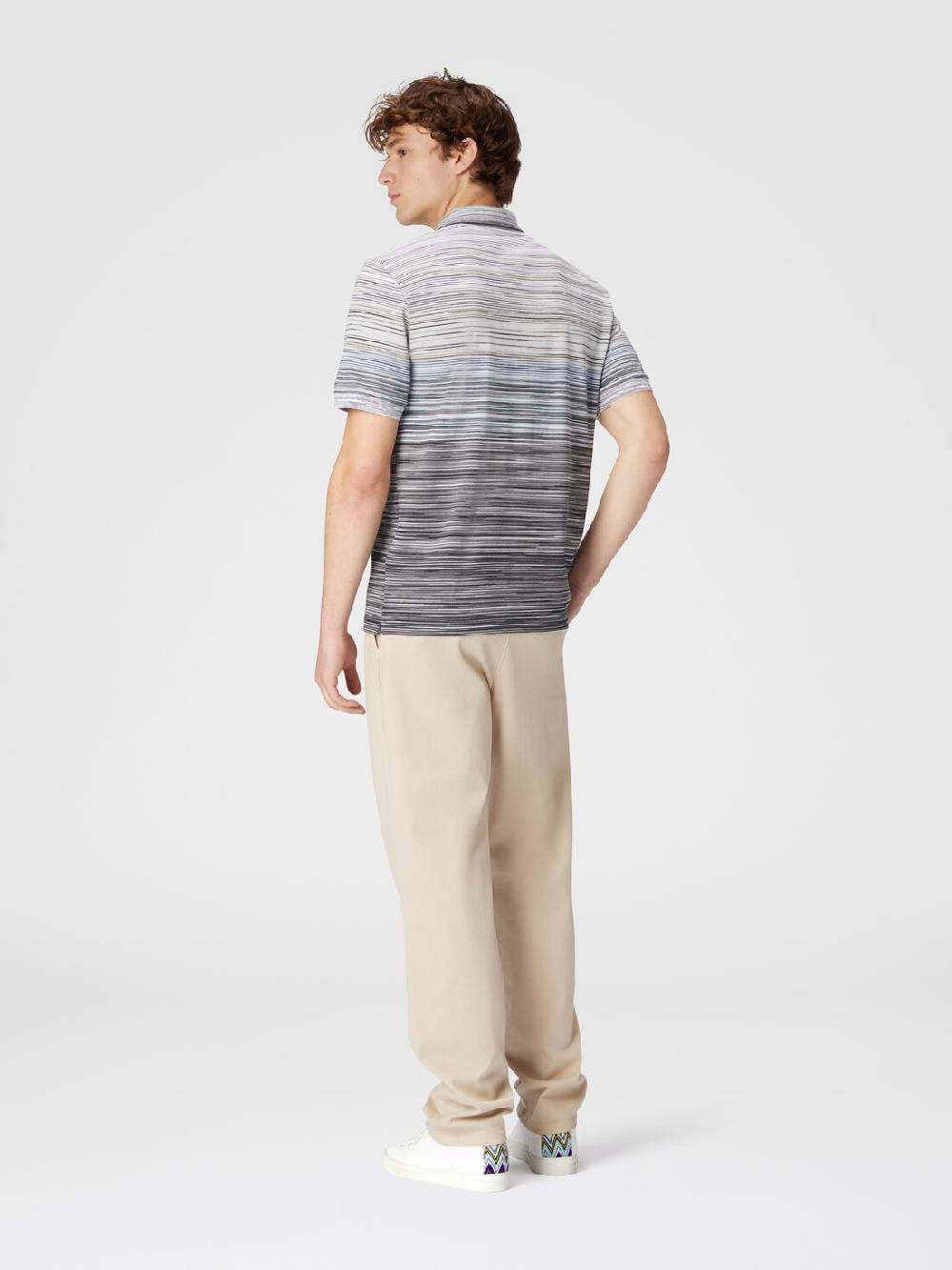 M Missoni Polo in piquet di cotone fiammato Offerte