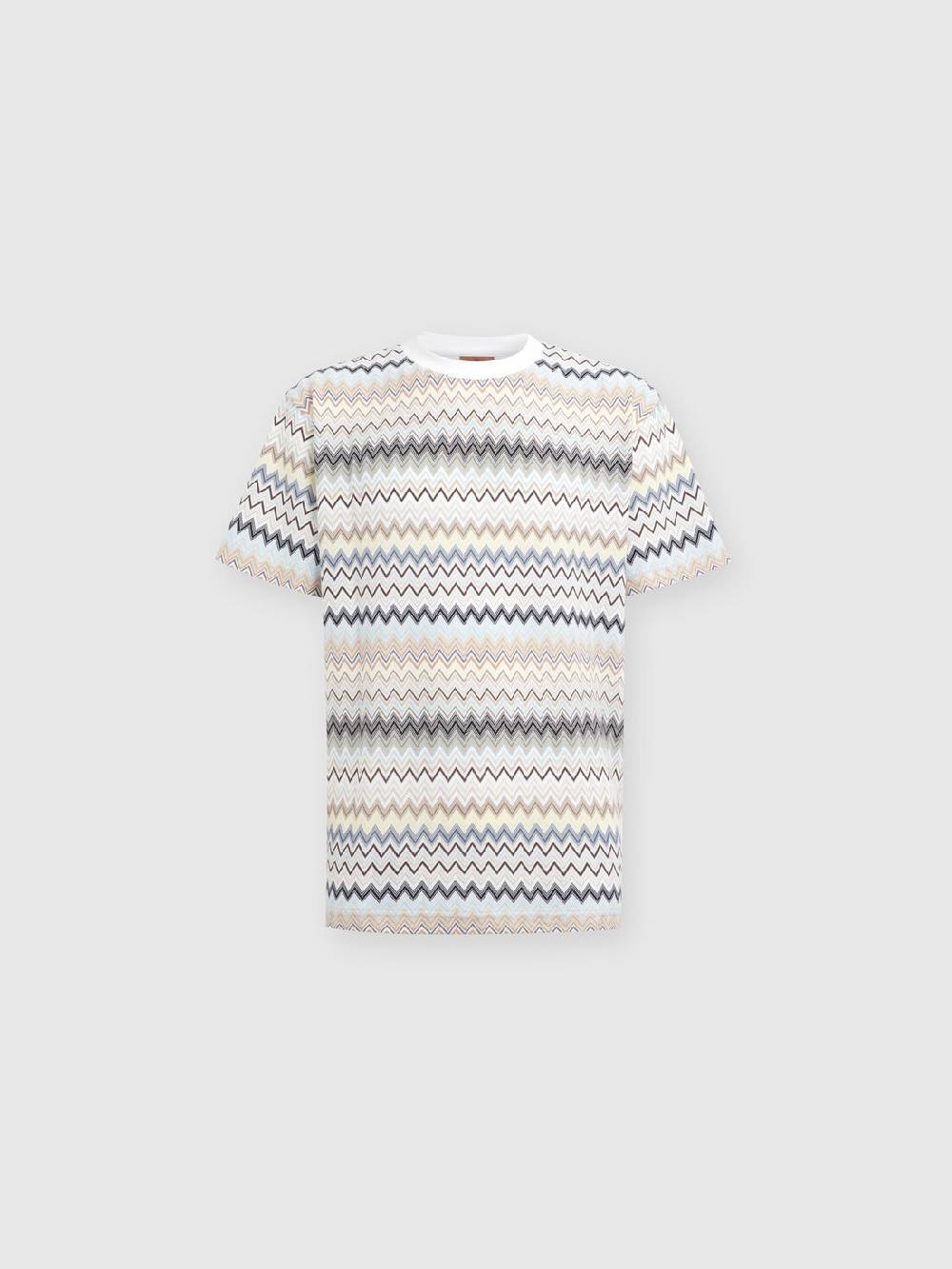 M Missoni T-shirt con motivo zig zag e logo posteriore Saldi