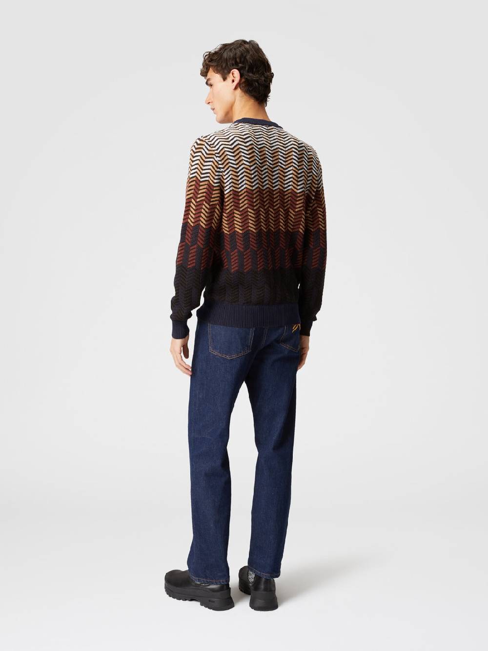 M Missoni Pullover girocollo in lana vergine zig zag Negozio
