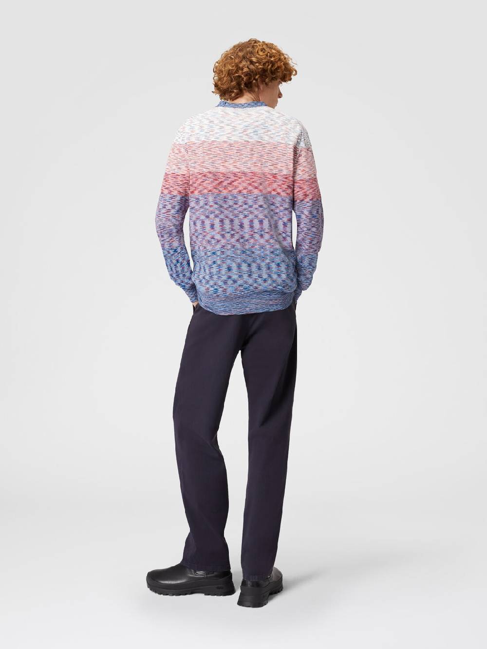 M Missoni Cardigan in maglia di cotone fiammato dégradé Nuova